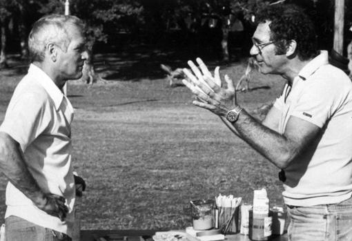 Paul Newman y Sydney Pollack, en el rodaje de &#039;Ausencia de malicia&#039;